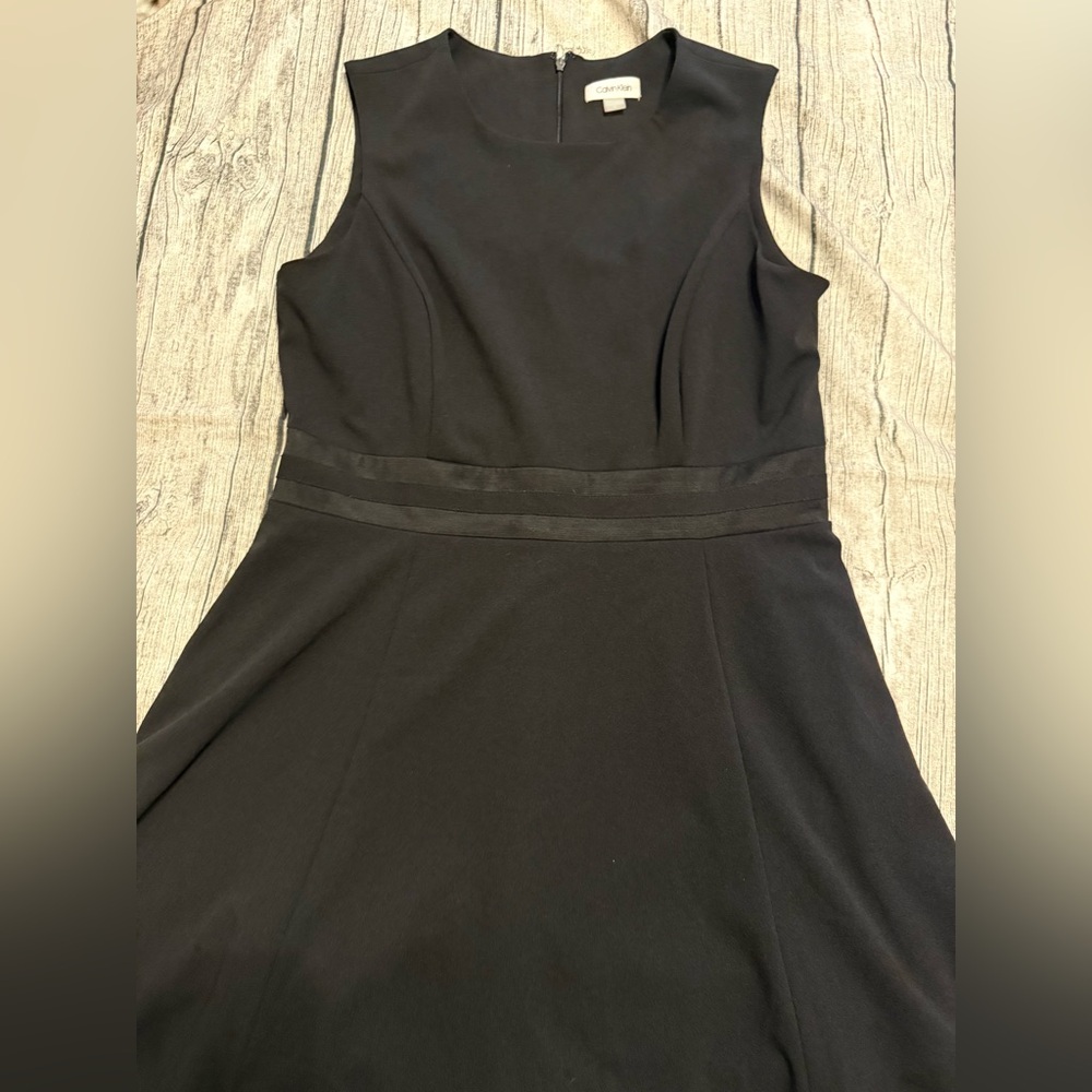 NWT! Beautiful Calvin Klein women’s black dress. Size 16. A-line